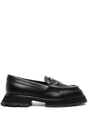 Moncler Bell leather loafers - Black