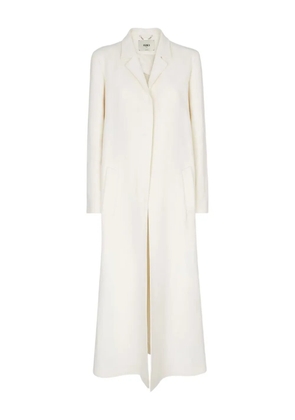 FENDI linen single-breasted coat - White
