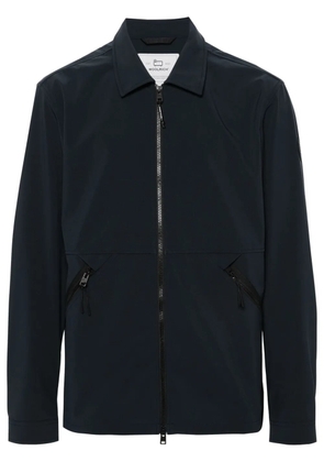 Woolrich logo-patch zip-up jacket - Blue