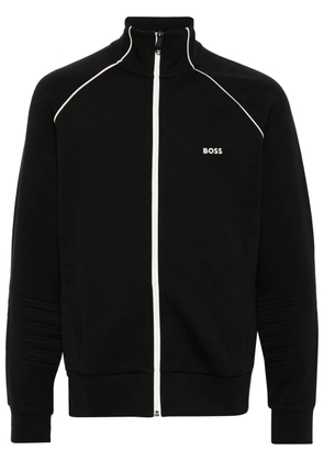 BOSS piped-trim detail track jacket - Black