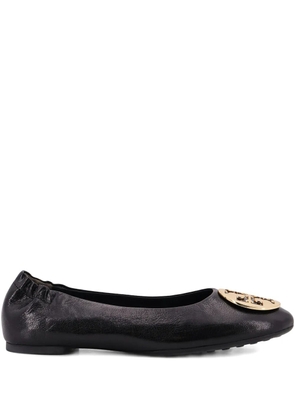 Tory Burch logo ballet flats - Black