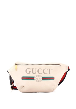 Gucci Pre-Owned Logo Printed Leather Medium belt bag - Neutrals