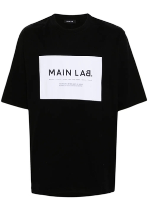Balmain slogan-patch cotton T-shirt - Black