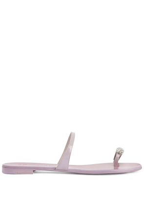 Giuseppe Zanotti crystal-embellished flat slides - Pink