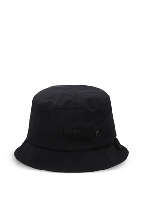 Jacquemus logo-lettering bucket hat - Black
