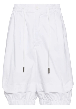 SONGZIO layered straight-leg shorts - White