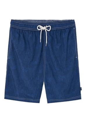 Paul & Shark shark-charm textil-print swim shorts - Blue