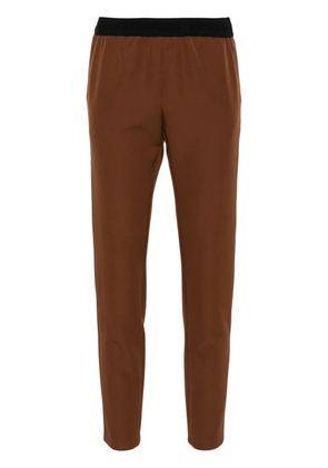 ERMANNO FIRENZE logo-waistband trousers - Brown