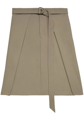 AMI Paris belted wool midi skirt - Neutrals