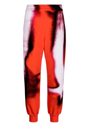 Alexander McQueen Mushroom Spore cotton track pants - Red