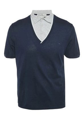 Ferragamo Pre-Owned V-neck polo top - Blue