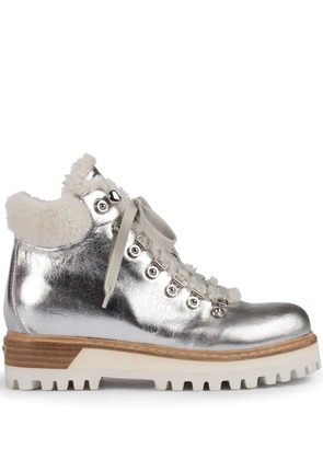 Le Silla St. Moritz combat boots - Silver