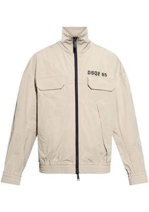 DSQUARED2 logo-print jacket - Neutrals