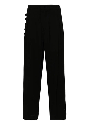 Wales Bonner Menelik drop-crotch trousers - Black