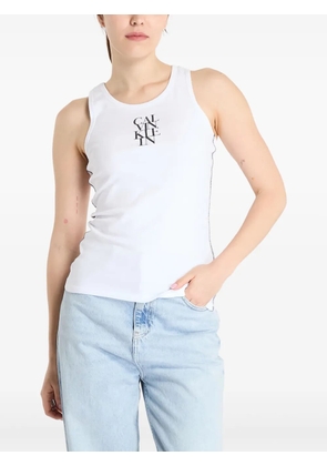 Calvin Klein logo-print tank top - White