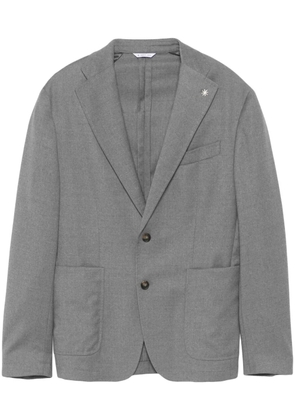 Manuel Ritz brooch-detail blazer - Grey