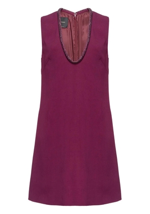 PINKO jewel-neck mini dress - Purple