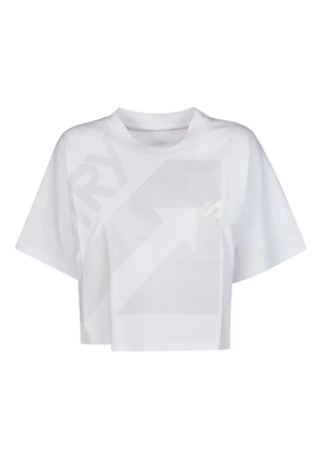 Autry Arrow-print crop top - White
