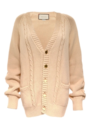 Gucci Pre-Owned 2021 logo cotton cardigan - Neutrals