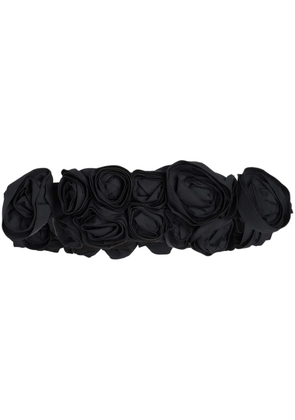 Giambattista Valli rose-embellished cropped top - Black