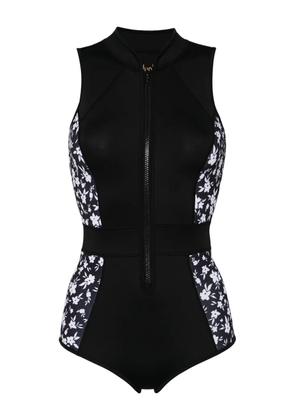 Duskii Tank Spring floral-print swimsuit - Black