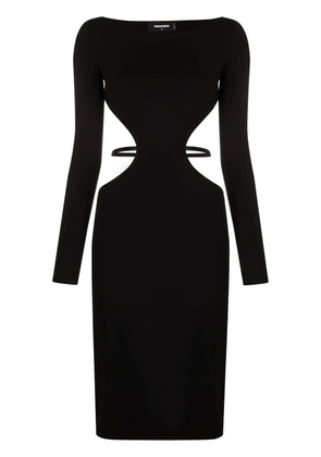 DSQUARED2 long-sleeve cut-out midi dress - Black