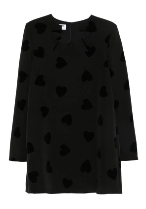 Moschino heart-pattern dress - Black