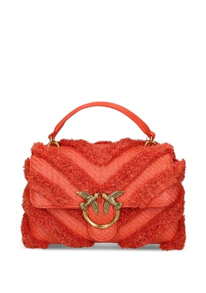 PINKO fringed-chevron shoulder bag - Red