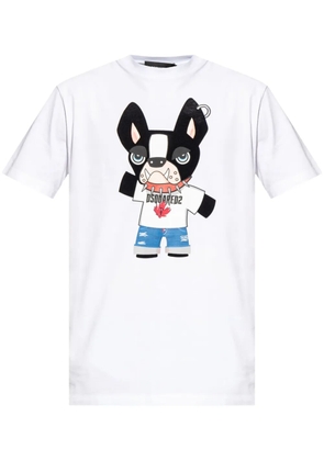 DSQUARED2 graphic-print cotton T-shirt - White
