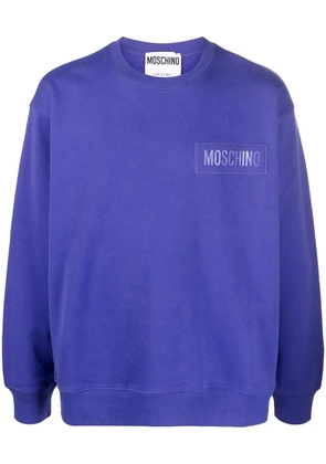 Moschino logo-patch sweatshirt - Blue