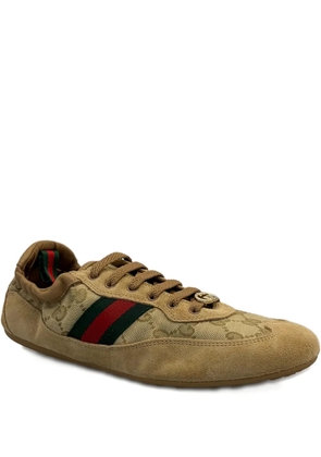 Gucci Web-stripe lace-up sneakers - Neutrals