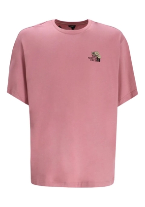 The North Face embroidered cotton T-shirt - Pink