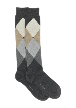 Ballantyne diamond-patterned stocking - Grey