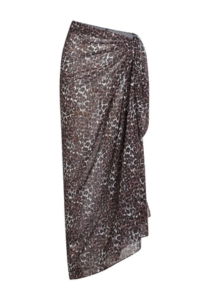 Karl Lagerfeld sheer beach pareo - Brown