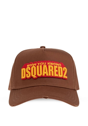 DSQUARED2 embroidered logo baseball cap - Brown