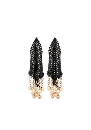 Rabanne draped chainmail drop earrings - Black