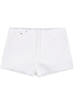 Michael Michael Kors frayed denim shorts - White
