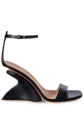 Off-White Jug wedge-heel leather sandals - Black