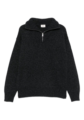 Autry high-neck zip-up polo shirt - Black