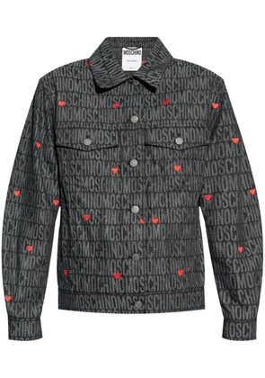 Moschino Jacquard-logo jacket - Black
