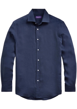 Ralph Lauren Purple Label classic-collar linen shirt - Blue