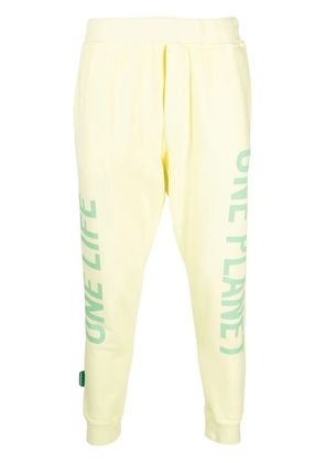 DSQUARED2 logo-print cotton track pants - Yellow