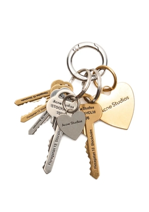 Acne Studios heart-shaped brass keyring - Gold