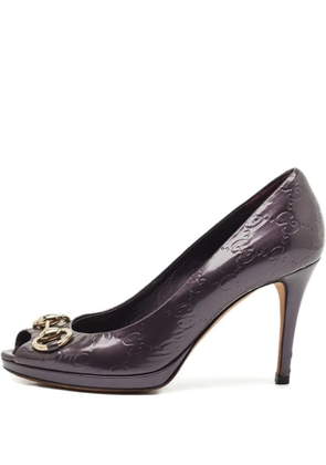 Gucci Pre-Owned horsebit leather pumps - Purple