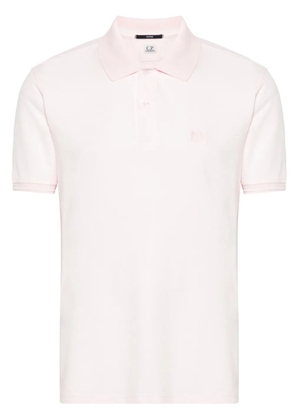 C.P. Company logo-patch piqué polo shirt - Pink