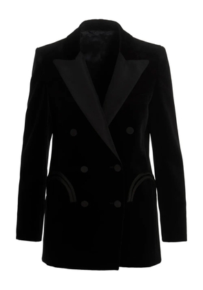 Blazé Milano velvet double-breasted blazer - Black