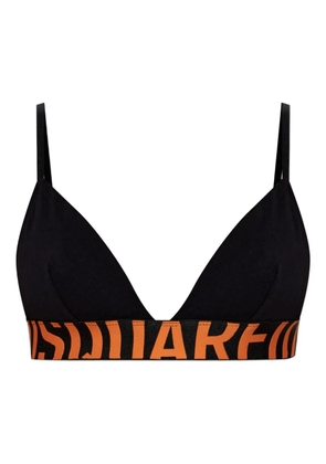 DSQUARED2 logo-band triangle bra - Black