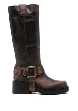 Vic Matie Saddle calf-length boots - Brown