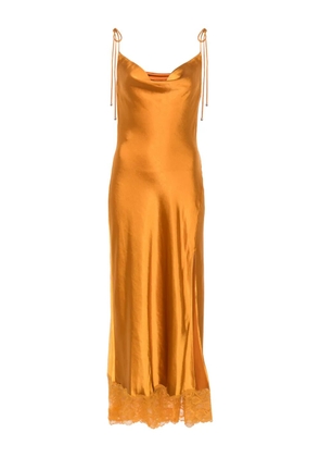 Self-Portrait satin dress - Orange