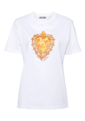 Moschino heart-print cotton T-shirt - White